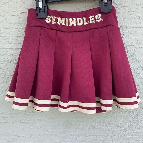 Colosseum Toddler 4T Girls Seminoles Cheer Skirt Red Pleated - Picture 1 of 9